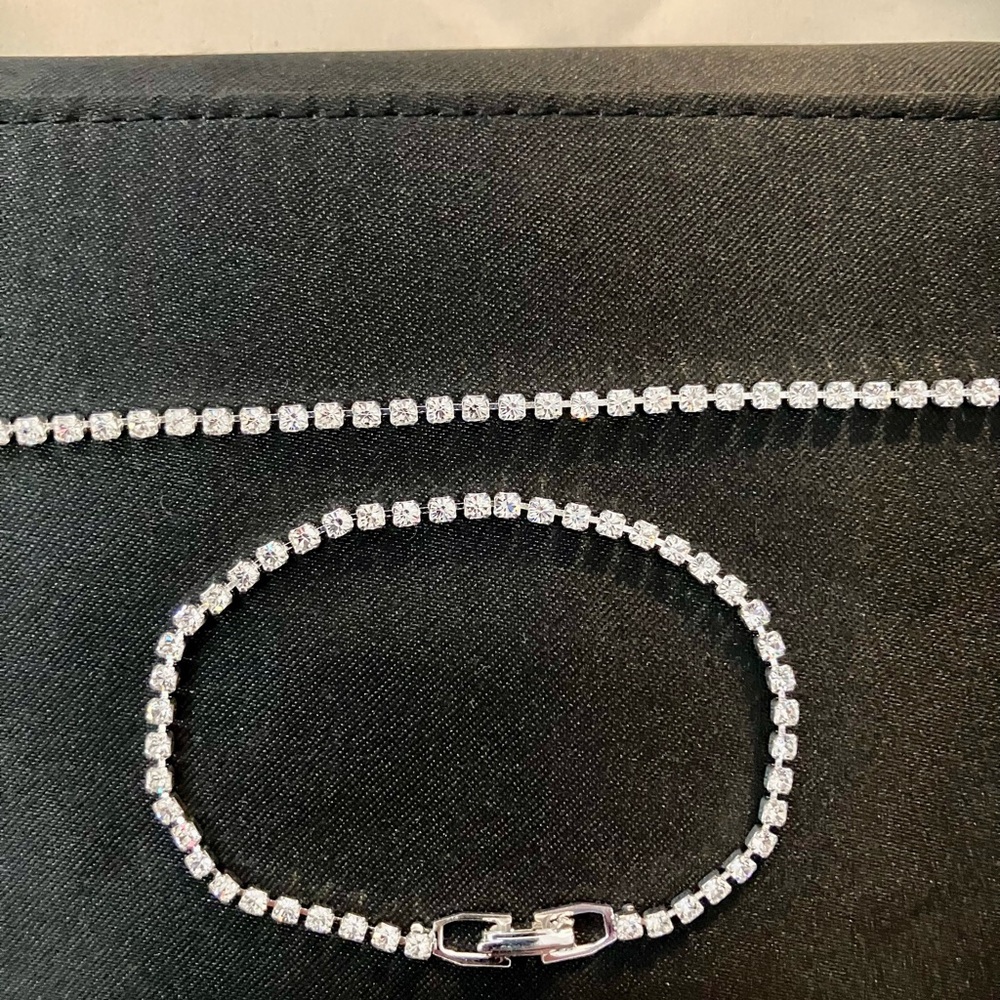 Swarovski Crystal Tennis Bracelets - Silver Tone - Picture 3 of 6